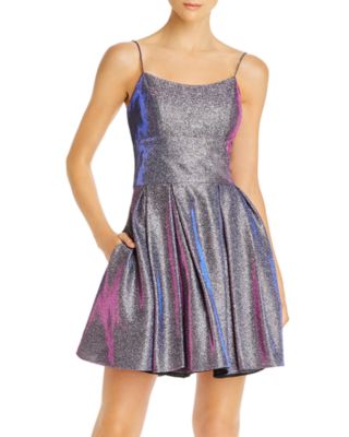 Avery G Galaxy Glitter Cocktail Dress 