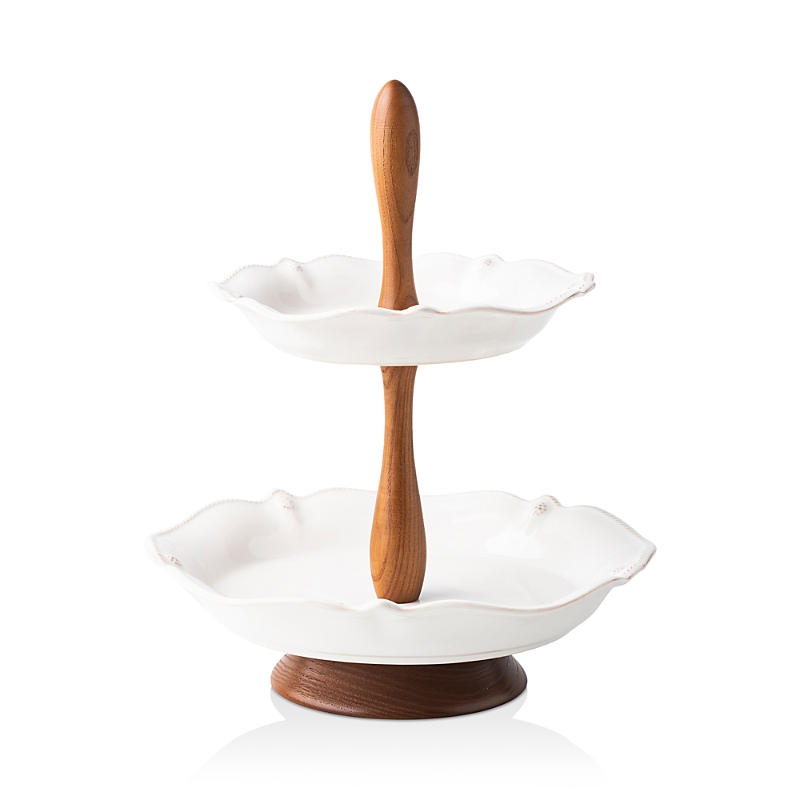 Juliska Berry & Thread Whitewash Tiered Serving Stand In Whitewash