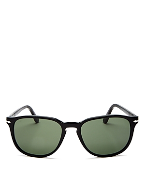 Persol Square Sunglasses, 55mm In Crystal Green/green Solid