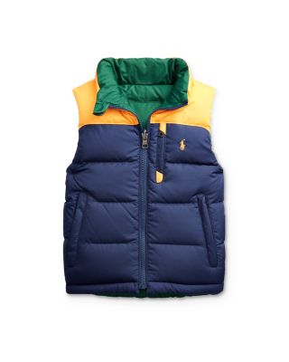 Ralph Lauren Polo Boys' Reversible Color-block Down Vest, Little