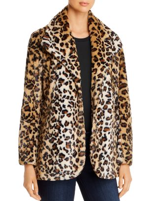 Karen Kane Leopard Faux-Fur Coat | Bloomingdale's