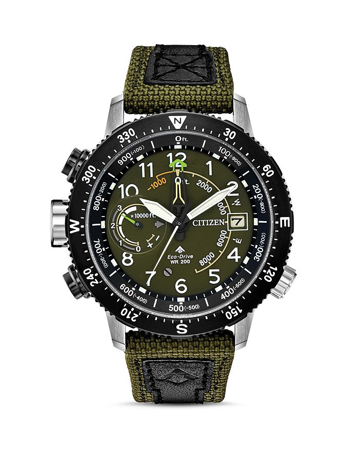 CITIZEN PROMASTER ALTICHRON KHAKI STRAP WATCH, 47MM,BN5050-09X