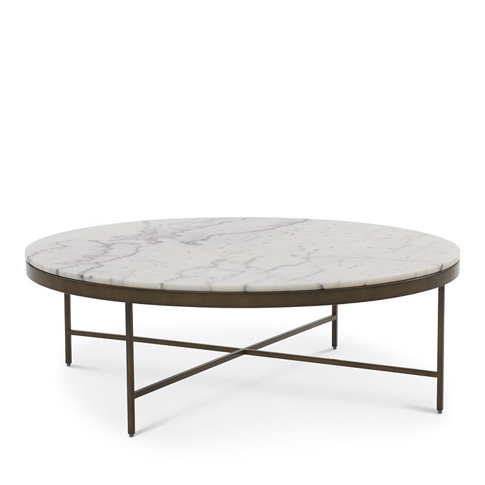 Mitchell Gold Bob Williams Vienna Large Round Cocktail Table In Marble ...