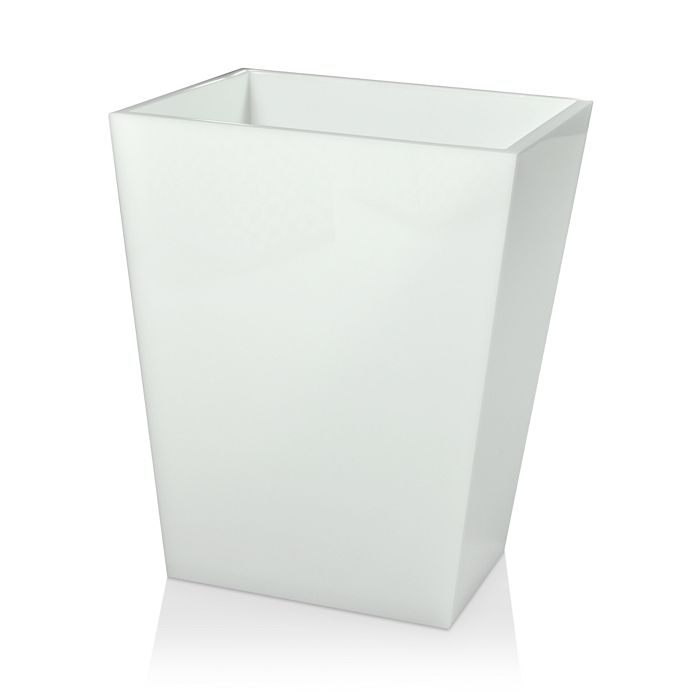 Mike And Ally Ice Wastebasket & Liner In White Ice