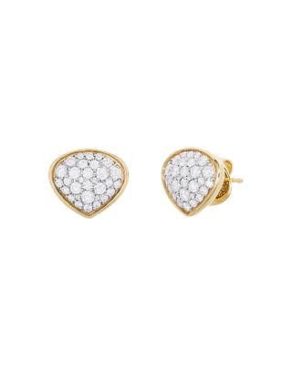 Marina B - 18K Yellow Gold Trisola Diamond Stud Earrings