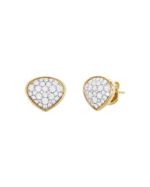 Marina B 18K Yellow Gold Trisola Diamond Stud Earrings
