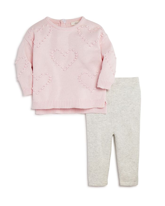 Miniclasix Girls' Heart Sweater & Knit Pants Set - Baby | Bloomingdale's