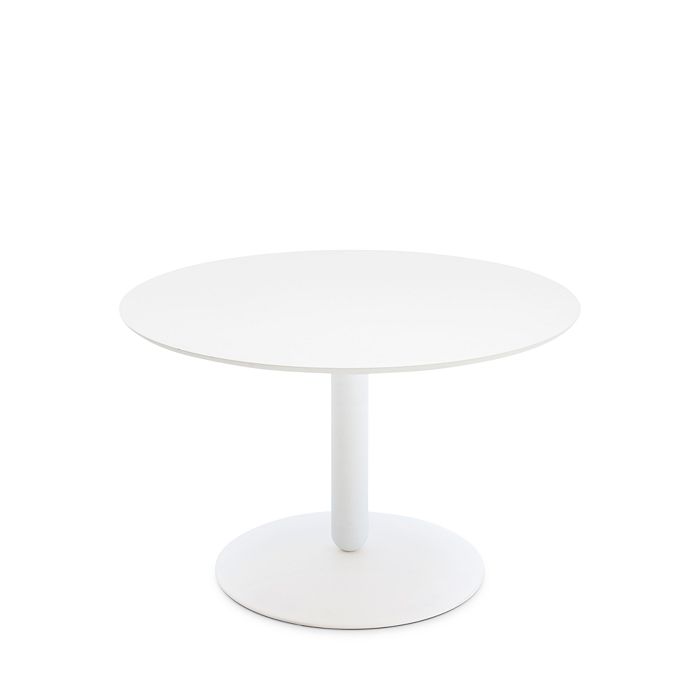 Calligaris Balance Round Dining Table In Matte Optic White
