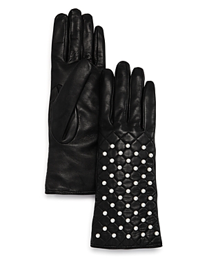 Beaded Leather Gloves - 100% Exclusive