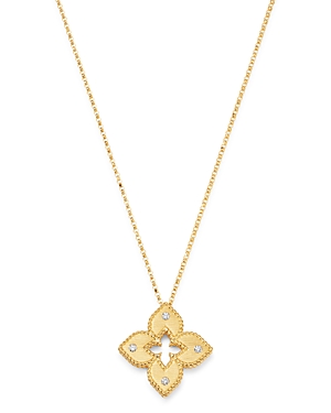 Roberto Coin 18K Yellow Gold Petite Venetian Princess Diamond Pendant Necklace, 17