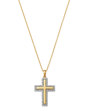 Bloomingdale's Diamond Large Cross Pendant Necklace in 14K Yellow Gold, 0.70 ct. t.w. - 100% Exclusi