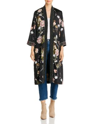 Johnny Was - Velvet Trim Floral Kimono