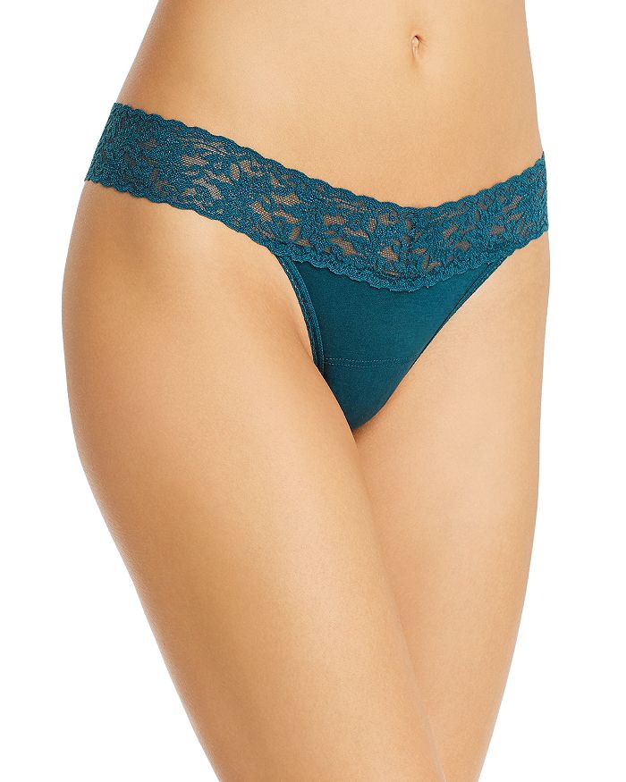 HANKY PANKY COTTON WITH A CONSCIENCE LOW-RISE THONG,891581