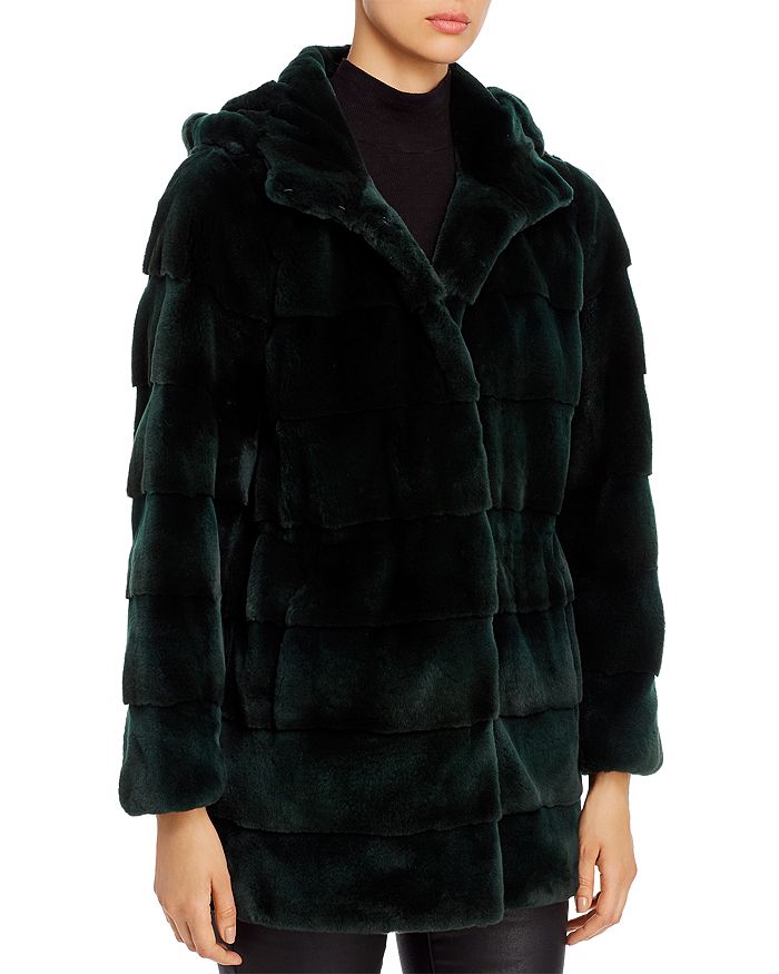 Maximilian Furs Plucked Mink Fur Coat - 100% Exclusive In Green