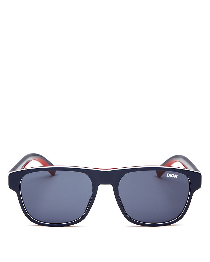 Dior Flag Square Sunglasses, 54mm In Blue Multi/blue