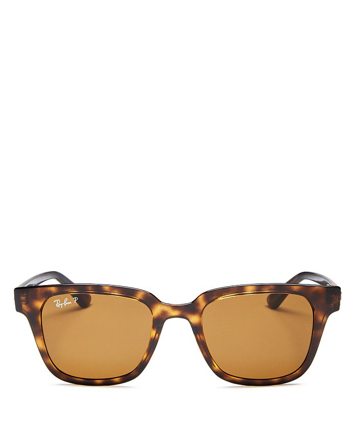 Ray Ban Ray-ban Unisex Polarized Square Sunglasses, 51mm In Havana/brown Polarized