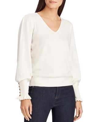 ralph lauren button cuff long sleeve sweater