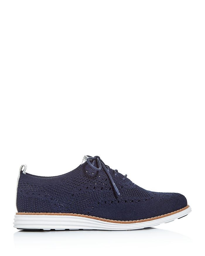 cole haan original grand stitchlite indigo blue wingtip oxfords