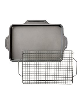 All-Clad - Pro-Release Bakeware Half Sheet Pan with Cooling & Baking Rack