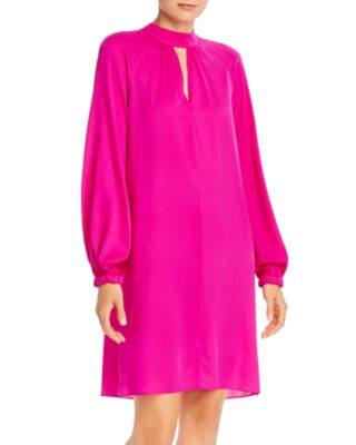 MILLY Emerson Silk-Blend Keyhole Shift Dress | Bloomingdale's Women