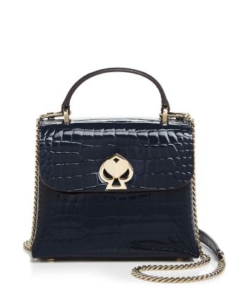 kate spade new york Romy Small Crocodile-Embossed Patent Leather ...