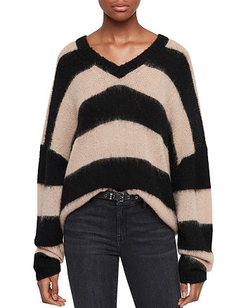 ALLSAINTS Lou Oversized Striped Sweater | Bloomingdale's