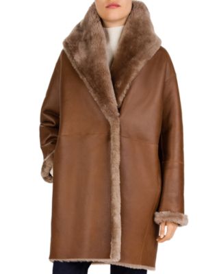 Gerard Darel Abbie Reversible Shearling Coat | Bloomingdale's