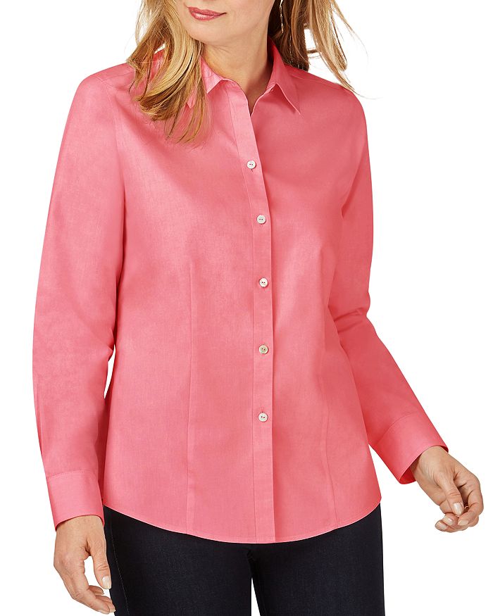 Foxcroft Dianna Non-iron Cotton Shirt In Beaujolais