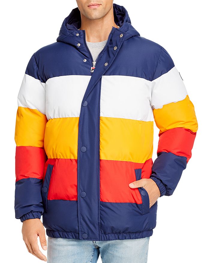 FILA GIOVANNI COLOR-BLOCK PUFFER JACKET,LM932949