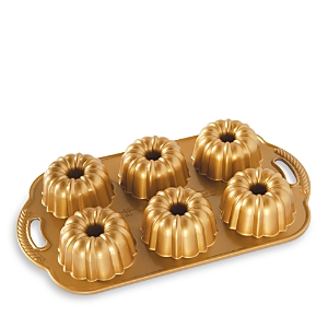 Nordic Ware Anniversary Bundtlette Cakes Pan In Gold