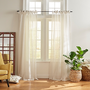 Elrene Home Fashions Vienna Tie-Top Sheer Curtain Panel, 52 x 95