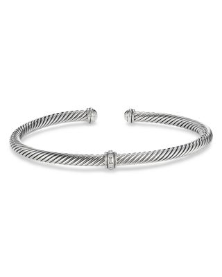 David Yurman Cable Classic Center Station Bracelet with Diamonds