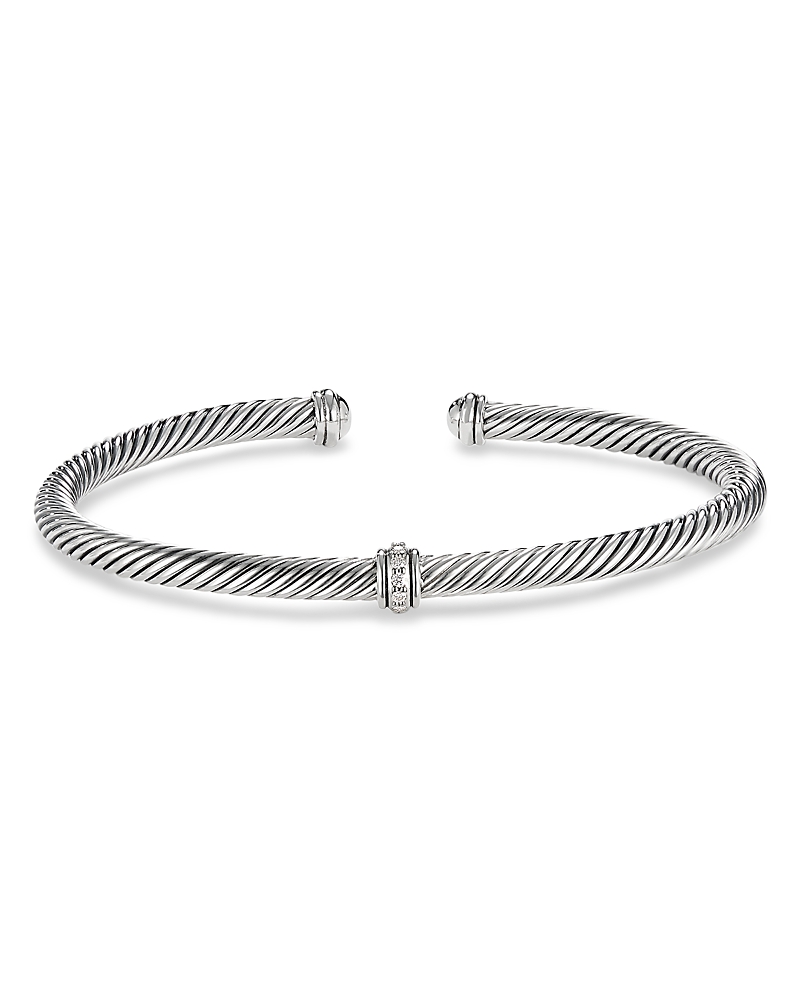 David Yurman Cable Classic Center Station Bracelet with Diamonds