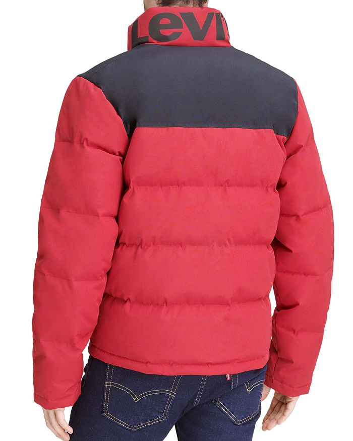 Levi s Logo collar Puffer Jacket In Red black ModeSens Levi s Logo collar Puffer Jacket In Red black ModeSens