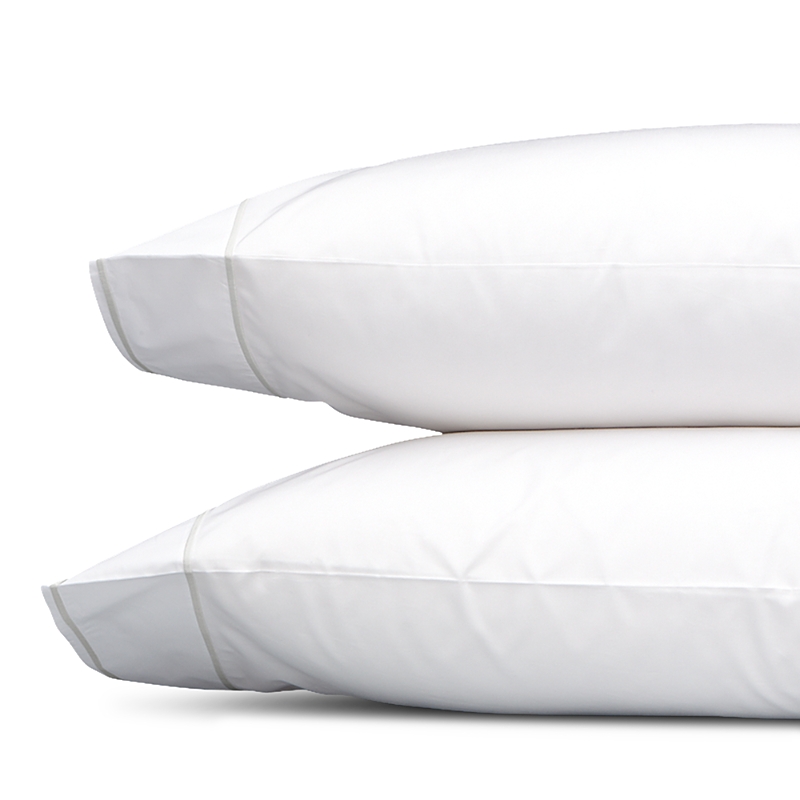 Matouk Ansonia 500 Thread Count Cotton Percale Pillowcases In Sterling Silver