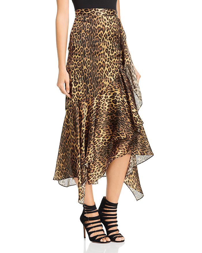 The Kooples Silk Leopard Print Midi Skirt Bloomingdale s