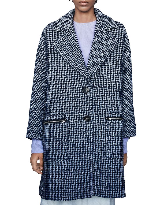Maje houndstooth coat on sale