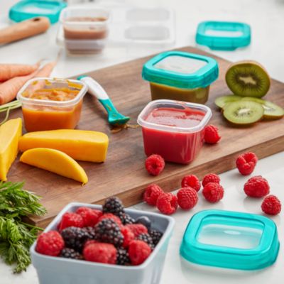 Tot 4-Piece Baby Blocks Freezer Storage Containers
