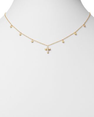 Diamond Cross Pendant Necklace in 14K Yellow Gold, 0.50 tcw 