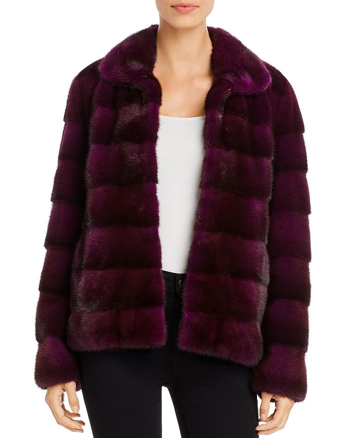 Maximilian Furs Short Mink Fur Coat - 100% Exclusive In Violet