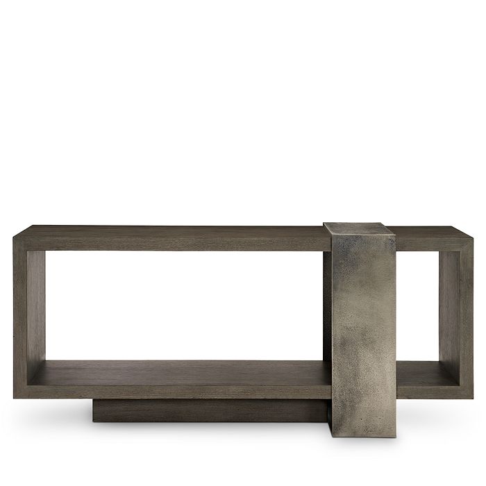 Shop Bernhardt Linea Console Table In Cerused Charcoal