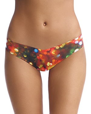 Commando Print Microfiber Thong In Holiday Lights