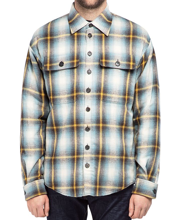DSQUARED2 DSQUARED2 SHERPA LINED SLIM FIT PLAID SHIRT,S71DM0323S52230