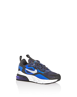Nike Unisex Air Max 270 Rt Leather Low-top Sneakers - Toddler, Little Kid In Midnight Navy/metallic Silver