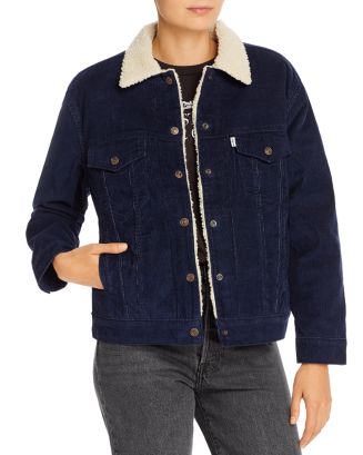 Levi's Ex-Boyfriend Corduroy Sherpa Lined Trucker Jacket | Bloomingdale's