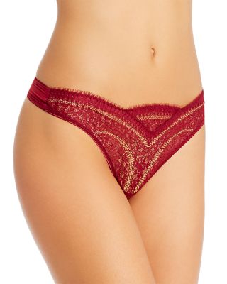 calvin klein red lace thong