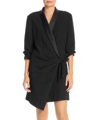 wrap tuxedo dress