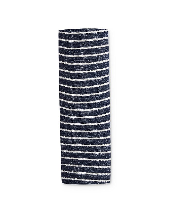 Aden And Anais Boys' Striped Snuggle Knit Swaddle Blanket - Baby In Navy