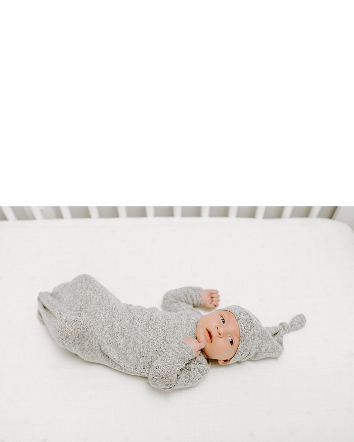 Shop Aden And Anais Unisex Snuggle Knit Gown & Hat Set - Baby In Gray