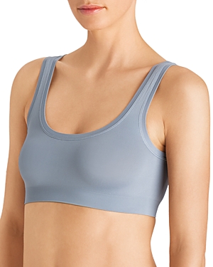 Hanro 'touch Feeling' Crop Top In Oxidized Blue